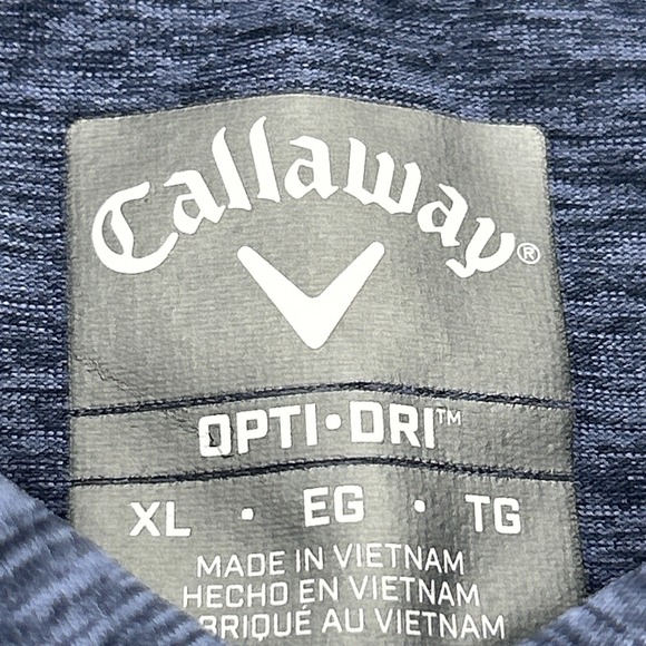 Callaway Shirt Men's XL Blue Space Dye‎ Opti-Dri Short Sleeve Polo Golf - Picture 2 of 9